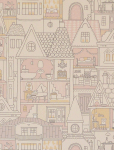 Majvillan - Wallpaper Dollhouse Wool White - Wallpapers - 1005X 53CM