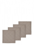 S&ouml;dahl - Stofservietter Tiles Damask Taupe 4 Stk - Riidest salvr&auml;tikud - 45X45CM