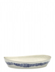 Serax - Serving Bowl S White Stripes Blue Feast - Serveerimiskausid - S