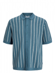 Jack & Jones - Jjemil Knit Striped Shirt Ss - L&uuml;hikeste varrukatega kootud polos&auml;rgid - XXL
