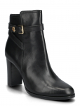 Lauren Ralph Lauren - Brooke Ii Burnished Leather Bootie Heel - Kontsaga poolsaapad - 41