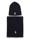 Polo Ralph Lauren - Rib-Knit Cotton Beanie & Scarf Gift Set - Kootud m&uuml;tsid - ONE SIZE
