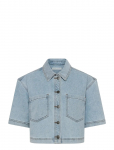 Kaffe - Kaminna Denim Shirt - L&uuml;hikeste varrukatega topid - 46