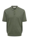 ONLY & SONS - Onsloui Reg 12 Ss Mel Polo Knit Noos - L&uuml;hikeste varrukatega kootud polos&auml;rgid - M