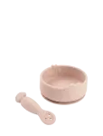 Done By Deer - Stick&Stay Learning Meal Set Sheepy Powder - Beebin&otilde;ude komplektid - BOWL:&Oslash;10X H 5CM.SPOON:10CM