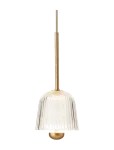 Nuura - Asteea 1, Satin Brass / Ripple Clear - Rippvalgustid - ONE SIZE