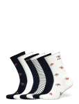 Lauren Ralph Lauren - Floral & Striped Roll-Top Sock 6-Pack - Tavalised sokid - 38-42