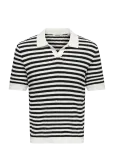 ONLY & SONS - Onsserge Reg Ss Split Neck Knit - L&uuml;hikeste varrukatega kootud polos&auml;rgid - L