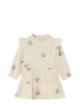 Fliink - Dobby Ls Rose Embr Dress - Pikkade varrukatega vabaajakleidid - 104