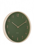 KARLSSON - Wall Clock Nervadura Dark Green W. Light Wood - Seinakellad - &Oslash; 40.8 CM