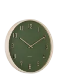 KARLSSON - Wall Clock Nervadura Dark Green W. Light Wood - Seinakellad - &Oslash; 40.8 CM