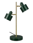 Dyberg Larsen - Ocean Bordlampe 2 Sk&aelig;rme - M&oslash;rkegr&oslash;n - Laualambid - H:42CM