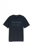 Tom Tailor - Printed Garment Dye T-Shirt - L&uuml;hikeste varrukatega - XXL