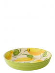 J-Line - Plat Deep Lemon Ceram Yell/Grn - Supitaldrikud - &Oslash; 25 CM