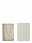 Pilgrim - Evena Gift Set, Necklace & Earstuds, Silver-Plated - P&auml;rlitega kaelakeed - ONE SIZE