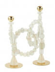 POLSPOTTEN - Candle Holder Beads - K&uuml;&uuml;nlajalad - L33X W12X H38CM