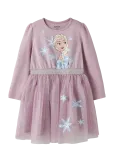 Name It - Nmfosimi Frozen Ls Tulle Dress Noos Wdi - Pikkade varrukatega vabaajakleidid - 110