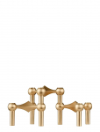 STOFF Nagel - Nagel Candle Holder (Set With 3 Pcs) - Brushed Brass - K&uuml;&uuml;nlajalad - 6.9X10.2CM