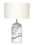 ENKEL LIVING - Flair Table Lamp White-Black Marble Base - Laualambid - H49CM