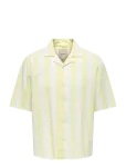 ONLY & SONS - Onstes Rlx Ctn Slub Stripe Ss Shirt - L&uuml;hikeste varrukatega - L