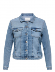 ONLY Carmakoma - Carwespa Ls Jacket Light Blue Dnm Noos - L&uuml;hikesed teksap&uuml;ksid - 54