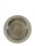 House Doctor - Lunch Plate, Hdpleat, Grey, Brown - Praetaldrikud - &Oslash; 22 CM