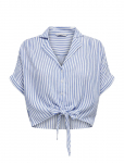 ONLY - Onlpaula Life S/S Tie Shirt Wvn Noos - L&uuml;hikeste varrukatega - M