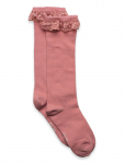 Minymo - Knee Sock W. Lace - Sokid - 23\26