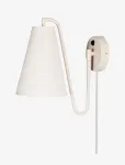 Globen Lighting - Wall Lamp Lou White Boucl&eacute;/Brushed Brass - Seinalambid - H28