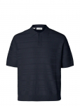 Selected - Slhfoam Ss Knit Relaxed Structure Polo - L&uuml;hikeste varrukatega - M