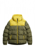 Superdry Sport - Colourblock Hooded Puffer Jkt - Polsterdatud jakid - XXL