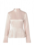 Malina - Celene Tie Detailed Satin Blouse - Pikkade varrukatega - 44