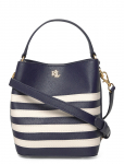 Lauren Ralph Lauren - Two-Tone Leather Small Reese Bucket Bag - Paunkotid - ONE SIZE