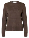 Selected - Slwthea Ls Knit Merino O-Neck Noos - Džemprid - S