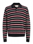 Jack & Jones - Jorargos Knit Stripe Polo Styd Aw25 - Pikkade varrukatega kootud polos&auml;rgid - XXL