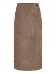 Selected - Slfjackie Hw Long Wrap Suede Skirt - P&otilde;lveni ja midiseelikud - 34