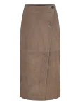 Selected - Slfjackie Hw Long Wrap Suede Skirt - P&otilde;lveni ja midiseelikud - 34