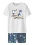Name It - Nkmnightset Ss Bluefin Palm Noos - Pidžaamakomplektid - 98-104