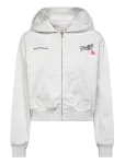 Sporty & Rich - Dodgers Serif Cropped Zip Hoodie - Kapuutsiga pusad - M