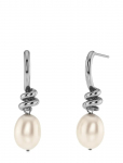 Edblad - Swivel Earrings Pearl S Steel - Rippuvad k&otilde;rvar&otilde;ngad - ONE SIZE