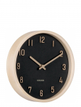 KARLSSON - Wall Clock Nervadura Small Black W. Light Wood - Seinakellad - &Oslash; 22 CM