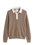 Gant - Cotton Merino Rugger - Pikkade varrukatega kootud polos&auml;rgid - L