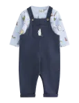 Lindex - Moomin Set Bib Trousers And Top - Komplektid pikkade varrukatega T-s&auml;rgiga - 68