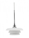 Dyberg Larsen - Ava Pendel D20 Opal/ Krom - Rippvalgustid - 20 CM