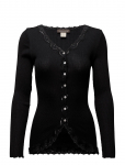 Rosemunde - Rwbabette Silk Ls V-Neck Lace Cardi - Kardiganid - XL