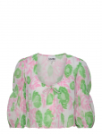 Ganni - Pleated Georgette - L&uuml;hikeste varrukatega - 42