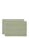 S&ouml;dahl - Placemat 33X48 2-Pck Statement Stripe Green - Lauamatid - 33X48CM x 48