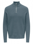 ONLY & SONS - Onsphil Reg 12 Struc Half Zip Knit Noos - Poolpika lukuga džemprid - XXL