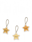 Fabelab - Ornaments Embroidered - Star 3 Pack - Sisustustarvikud ja detailid - ONE SIZE