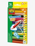 SES Creative - Triangular Grip Colouring Pencils 16 Pieces - V&auml;rvilised pliiatsid - ONE SIZE